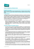 Programme Nationale contre la pauvreté (2018): Fiche d'information: Choix et débuts professionnels