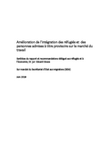 SEM (2018). Amélioration de l’intégration des réfugiés et des personnes admises à titre provisoire sur le marché du travail