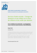 Rapport final ZHAW (2017) - Service d’aide sociale : Charge de dossiers et ses effets sur le taux de clôture et les coûts par dossier
