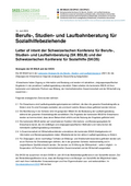 Berufs-, Studien- und Laufbahnberatung für Sozialhilfebeziehende