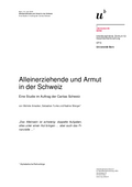Caritas (2015). Alleinerziehende und Armut in der Schweiz