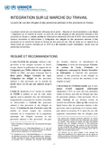 UNHCR 2015: Intégration sur le marché du travail. Le point de vue des réfugiés et des personnes admises à titre provisoire en Suisse