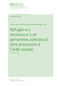 Réfugié-e-s reconnu-e-s et personnes admises à titre provisoire à l’aide sociale