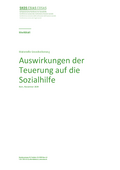 Materielle Grundsicherung: Auswirkungen der Teuerung auf die Sozialhilfe