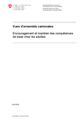 DEFR (2019): Vues d’ensemble cantonales Encouragement et maintien des compétences de base chez les adultes